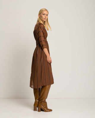 Vestido Midi Marrón Lara