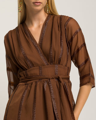 Vestido Midi Marrón Lara