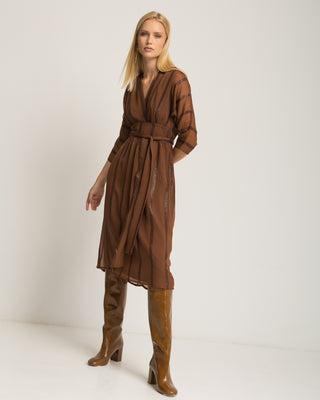 Vestido Midi Marrón Lara