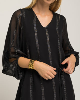 Vestido Lara Bordado Negro
