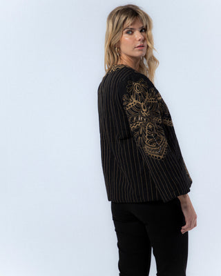 Chaqueta Diana Bordado Negro