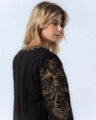 Chaqueta Diana Bordado Negro