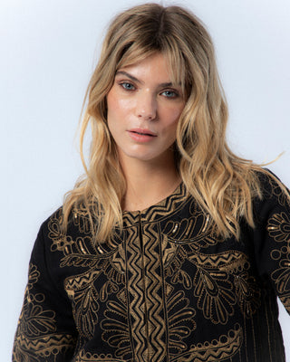 Chaqueta Diana Bordado Negro