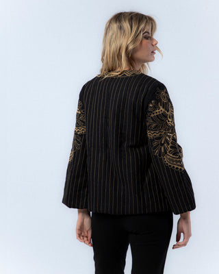 Chaqueta Diana Bordado Negro