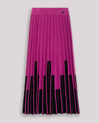 Falda Casilda Plisada Fucsia