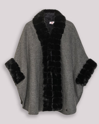 Poncho bicolor Elisa Gris
