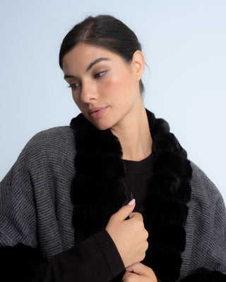 Poncho bicolor Elisa Gris
