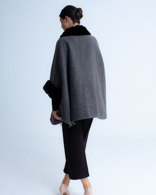 Poncho bicolor Elisa Gris