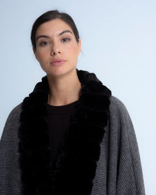 Poncho bicolor Elisa Gris