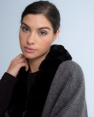 Poncho bicolor Elisa Gris