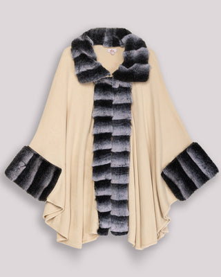 Poncho Pelo Beige Carmen