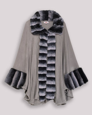 Poncho Pelo Gris Carmen