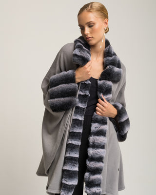 Poncho Pelo Gris Carmen