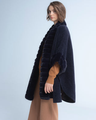 Poncho terciopelo Elena Azul