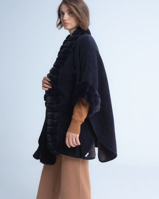Poncho terciopelo Elena Azul