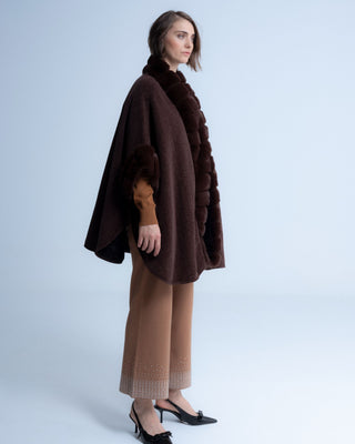Poncho terciopelo Elena Café