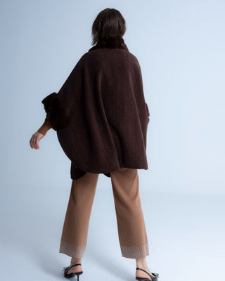 Poncho terciopelo Elena Café