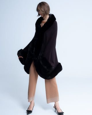 Poncho de pelo Telma negro