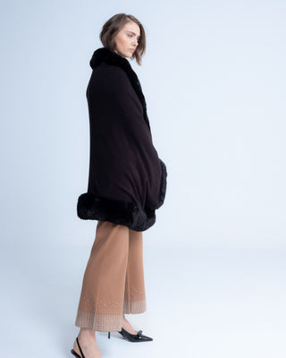 Poncho de pelo Telma negro