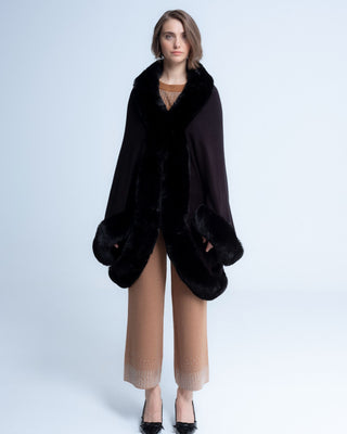 Poncho de pelo Telma negro