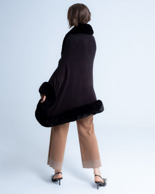 Poncho de pelo Telma negro