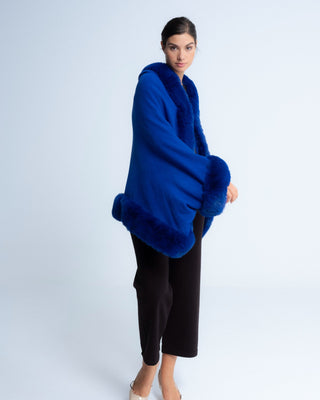 Poncho de pelo Telma azul