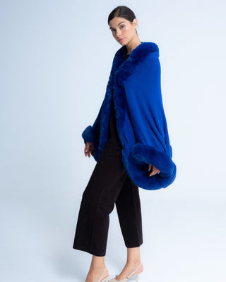 Poncho de pelo Telma azul