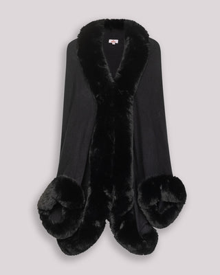 Poncho de pelo Telma negro