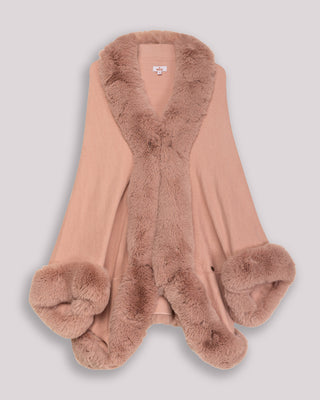Poncho de pelo Telma rosa