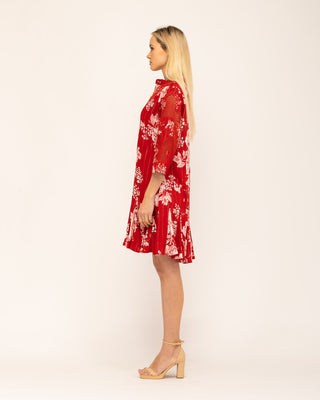 Vestido Corto Rojo Camisero Gardenia