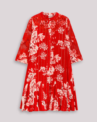 Vestido Corto Rojo Camisero Gardenia