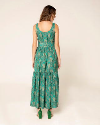 Captura principal de vestido verde largo amira