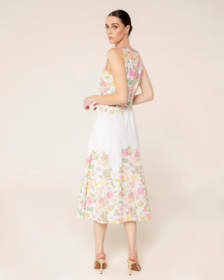Vista principal del producto: vestido flores blanco verbena