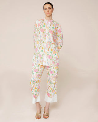 Fotografía principal del producto: camisa estampada flores verbena