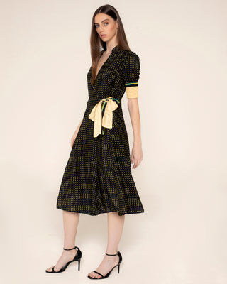 Vista principal del producto: vestido midi lunares roma