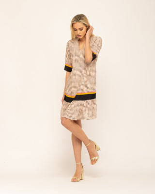 Vestido Satinado Lunares Roma