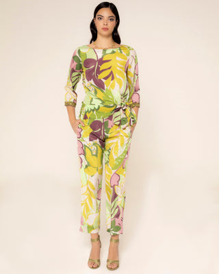 Imagen promocional de blusa estampada verde malia