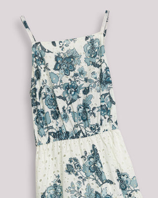 Vista principal del producto: vestido flores azules salvia