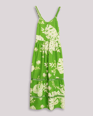 Fotografía destacada de vestido largo tropical tropic