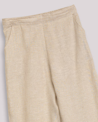 Fotografía destacada de pantalón ancho lino beige tulum