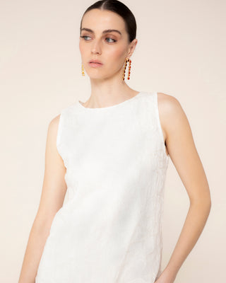 Representación visual de vestido corto blanco dory