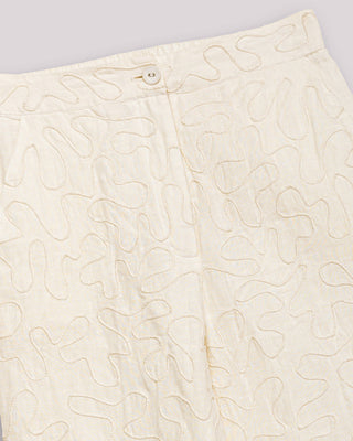 Pantalón Bordado Blanco Dory