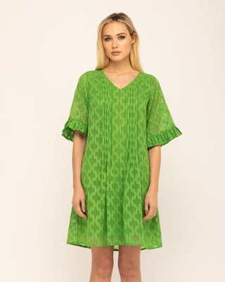 Vestido Corto Boho Verde Pistacho Milos