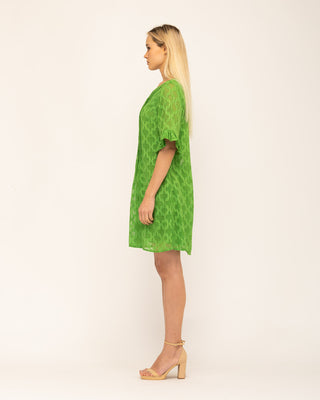 Vestido Corto Boho Verde Pistacho Milos