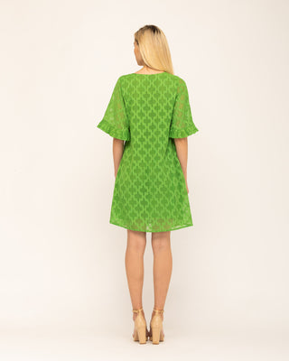 Vestido Corto Boho Verde Pistacho Milos