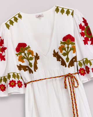 Vista principal del producto: vestido corto blanco boho penelope