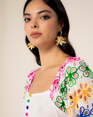 Fotografía destacada de vestido flores bordadas olivia