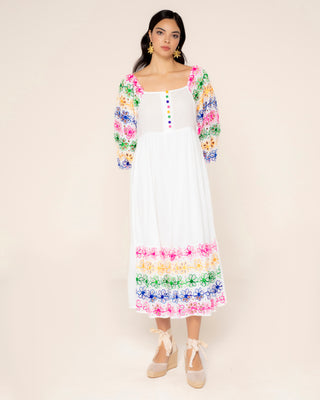 Captura principal de vestido flores bordadas olivia