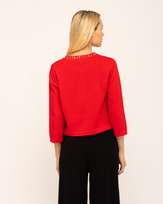 Chaqueta Roja Pedrería Vera