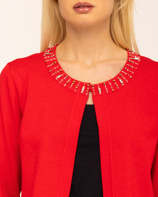 Chaqueta Roja Pedrería Vera